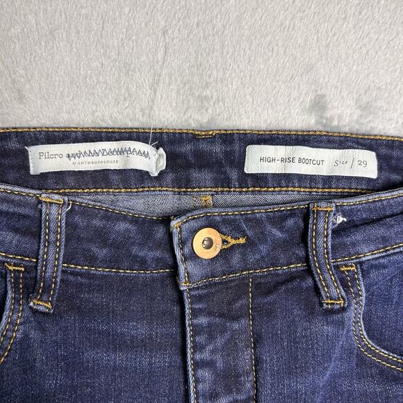 Pilcro Jeans Womens 29 High Rise Bootcut Jeans Button Hem Elevated Basic Boho - Picture 3 of 8